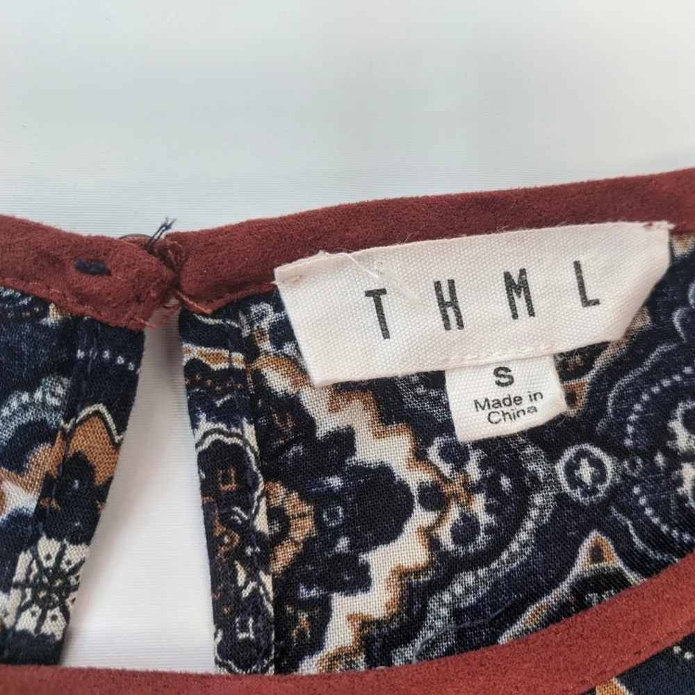 Anthropologie THML bell sleeve oversized blouse Size Small